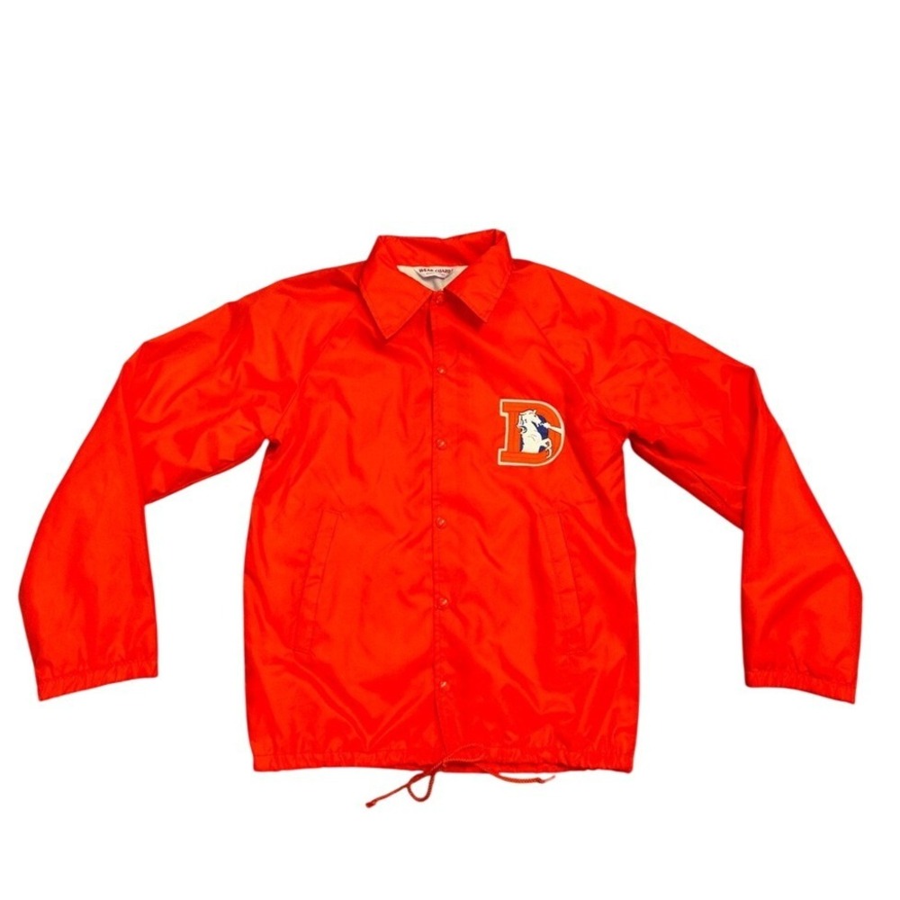 VTG Denver Broncos coat jacket Coach 90s iconic football retro Medium orange
